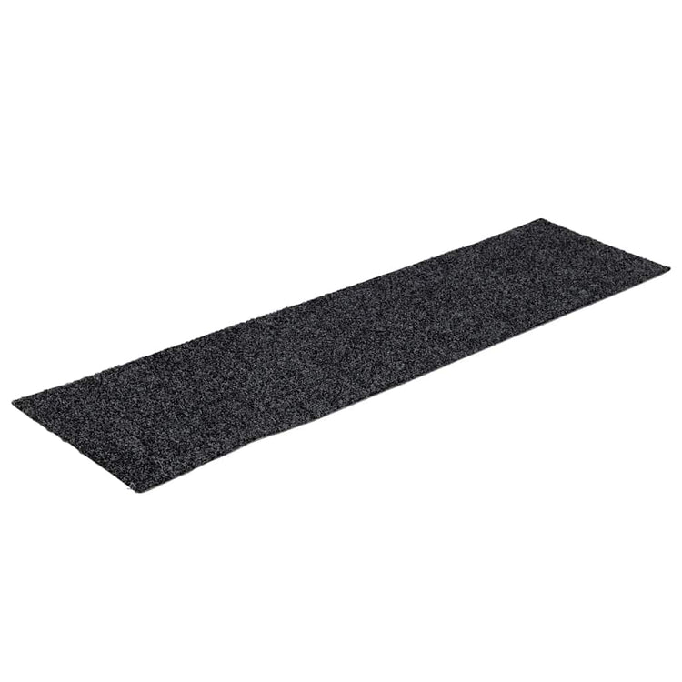 Vidaxl trapmatten zelfklevend 30 stuks 76x20 cm donkergrijs rechthoekig