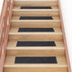 Vidaxl trapmatten zelfklevend 30 stuks 76x20 cm donkergrijs rechthoekig