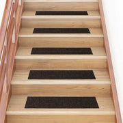 Vidaxl trapmatten zelfklevend 30 stuks 76x20 cm donkerbruin rechthoekig - afbeelding 1