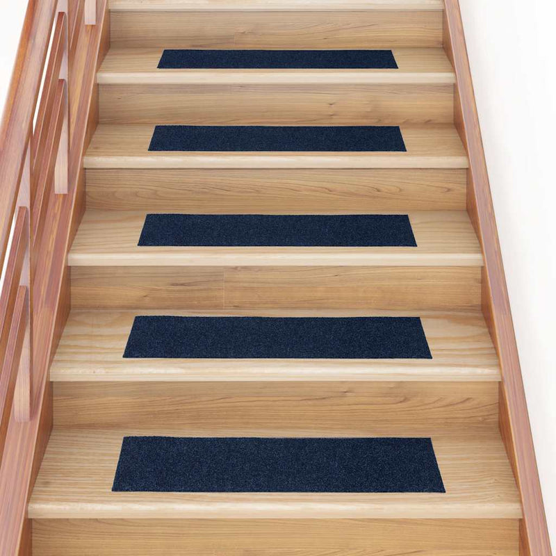 Vidaxl trapmatten zelfklevend 30 stuks 76x20 cm rechthoekig marineblauw