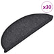 Vidaxl trapmatten 30 st 56x17x3 cm antraciet halfrond