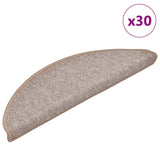 Vidaxl trapmatten 30 st 56x17x3 cm lichtbruin halfrond - afbeelding 1