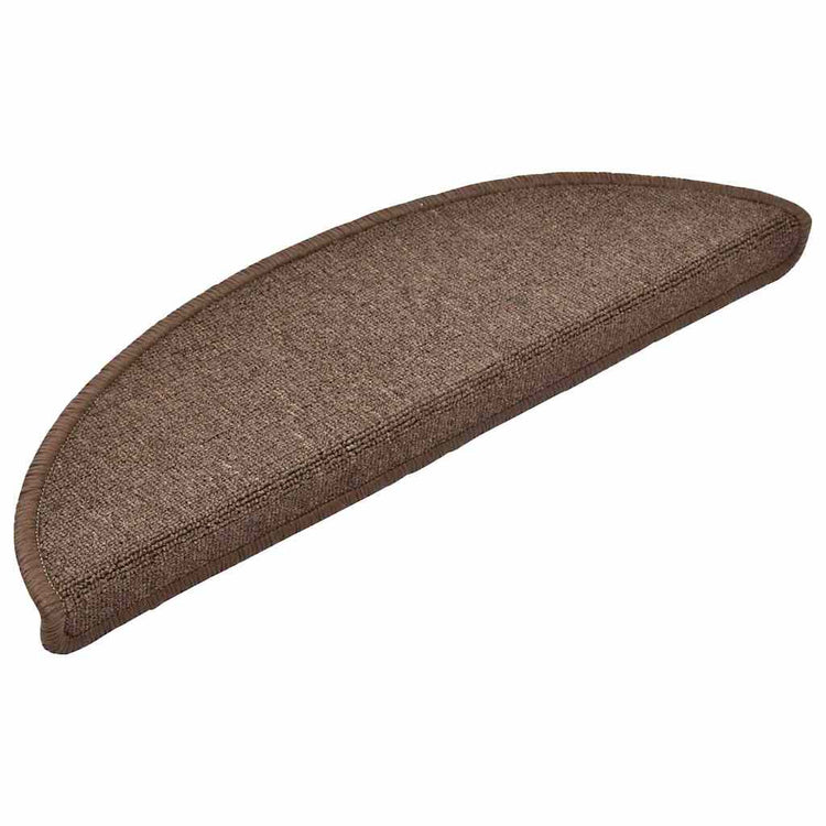 Vidaxl trapmatten 30 st 56x17x3 cm koffiebruin halfrond