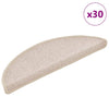 Vidaxl trapmatten 30 st 56x17x3 cm taupe halfrond