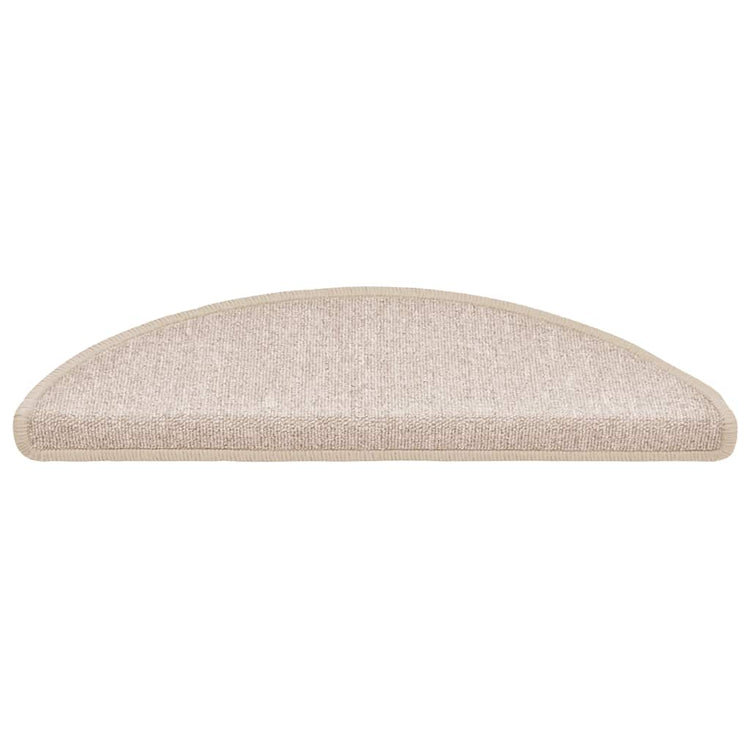 Vidaxl trapmatten 30 st 56x17x3 cm taupe halfrond
