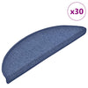Vidaxl trapmatten 30 st 56x17x3 cm blauw halfrond