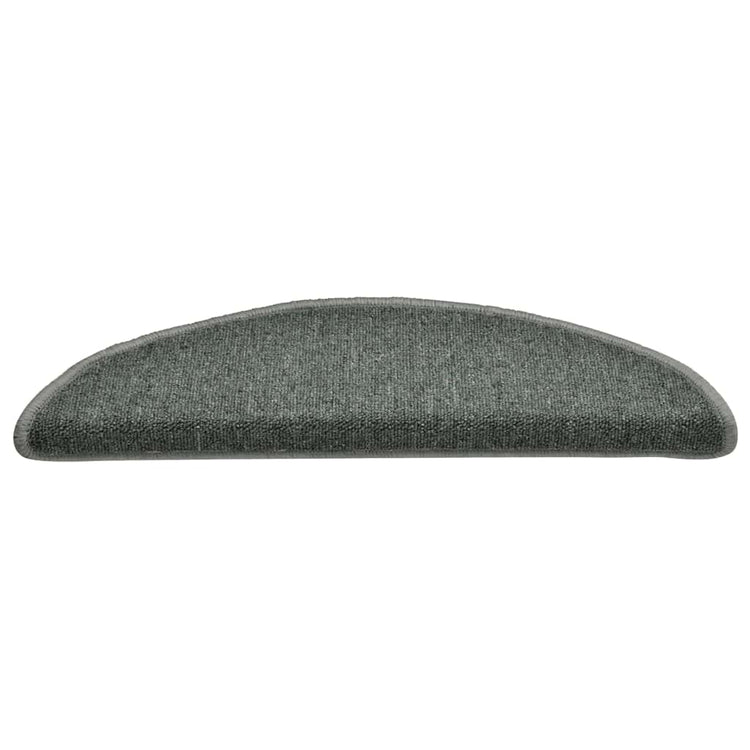 Vidaxl trapmatten 30 st 56x17x3 cm donkergroen halfrond