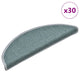 Vidaxl trapmatten 30 st 56x17x3 cm zeeblauw halfrond