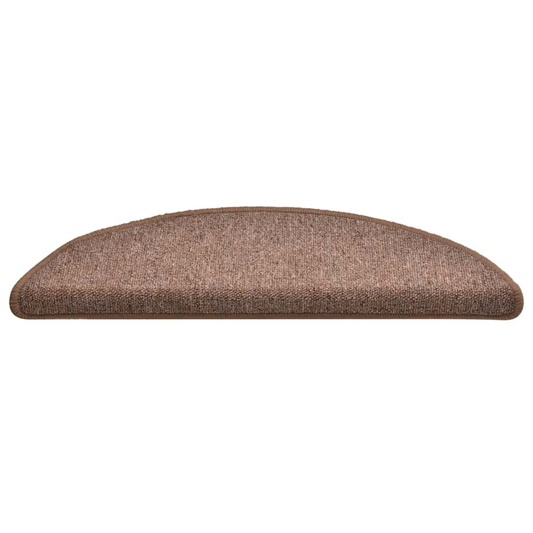 Vidaxl trapmatten 30 st 56x17x3 cm bruin halfrond