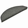 Vidaxl trapmatten 30 st 56x17x3 cm donkergrijs halfrond