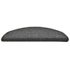 Vidaxl trapmatten 30 st 56x17x3 cm donkergrijs halfrond