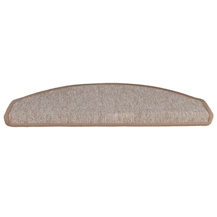 Vidaxl trapmatten 30 st 65x24x4 cm lichtbruin halfrond groot