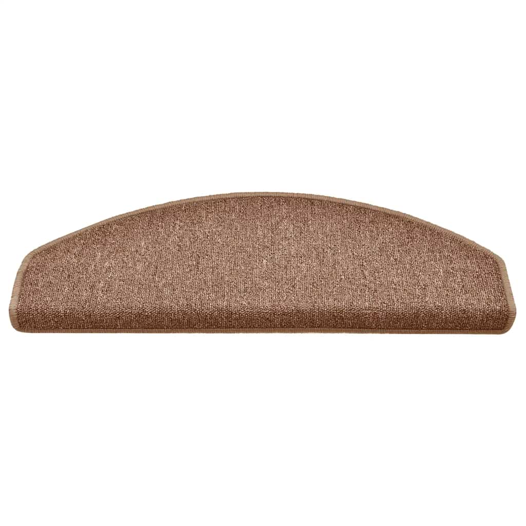 Vidaxl trapmatten 30 st 65x24x4 cm bruin halfrond groot