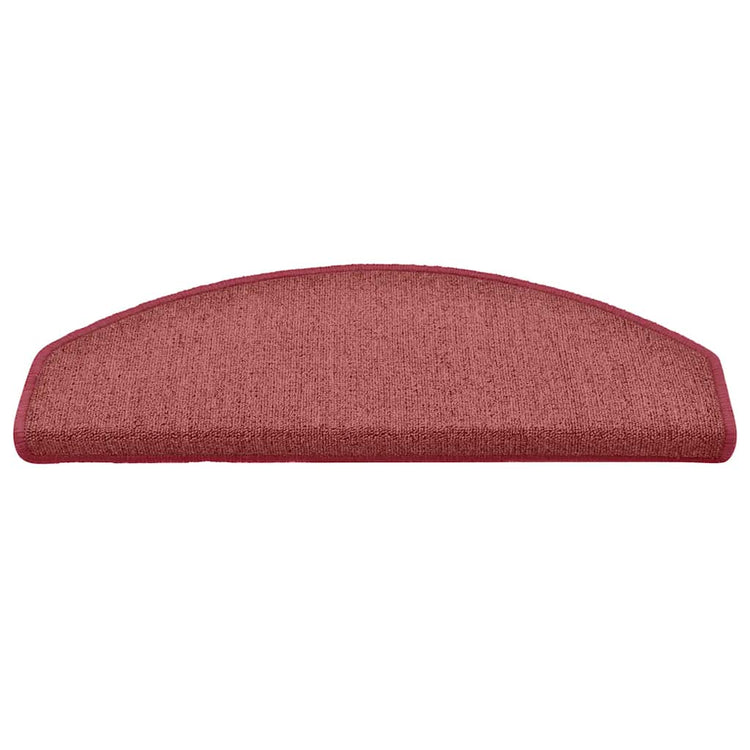 Vidaxl trapmatten 30 st 65x24x4 cm bordeaux halfrond groot