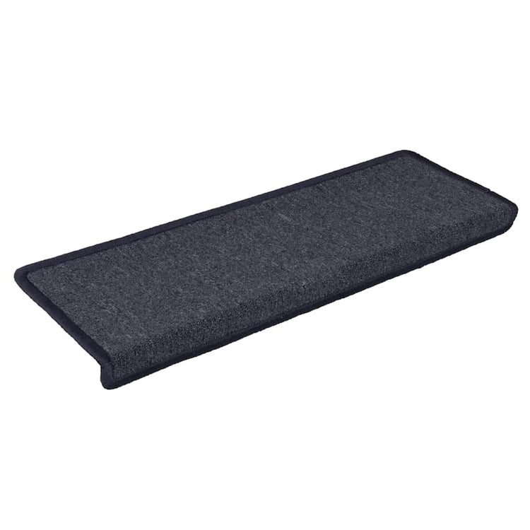 Vidaxl trapmatten 30 st 65x21x4 cm donkergrijs en blauw