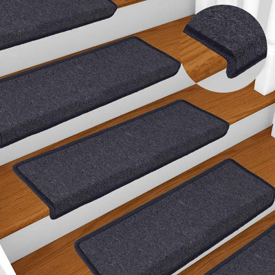 Vidaxl trapmatten 30 st 65x21x4 cm donkergrijs en blauw met rechthoekige rand
