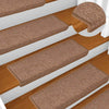 Vidaxl trapmatten 30 st 65x21x4 cm bruin rechthoekige rand