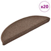 Vidaxl trapmatten 20 st 56x17x3 cm koffiebruin halfrond