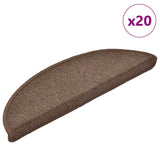 Vidaxl trapmatten 20 st 56x17x3 cm koffiebruin halfrond - afbeelding 1