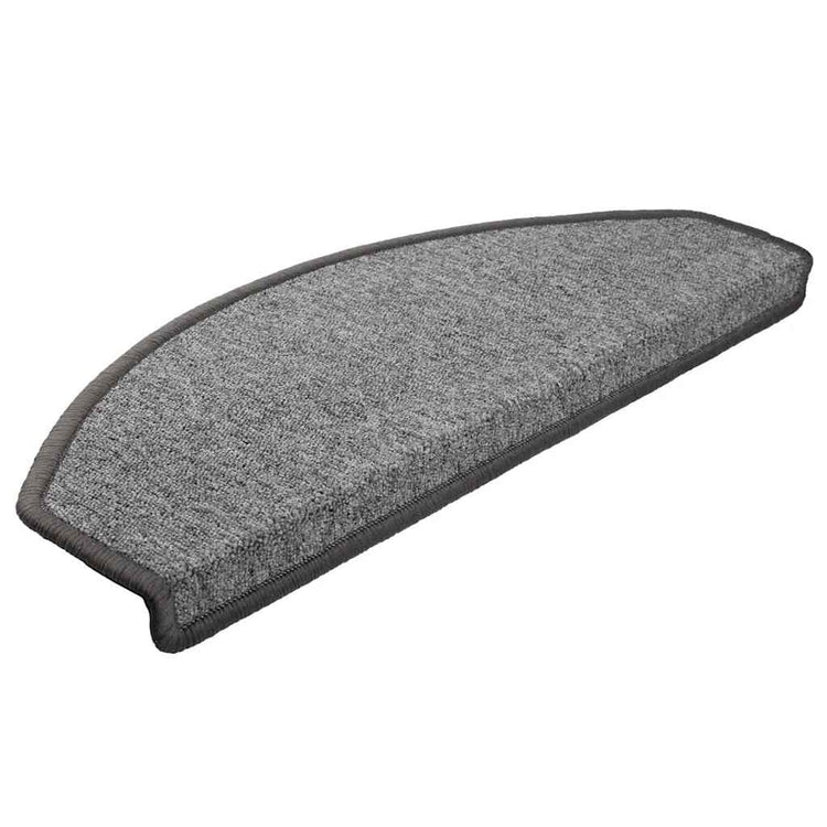 Vidaxl trapmatten 20 st 65x24x4 cm donkergrijs halfrond groot