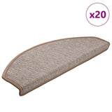 Vidaxl trapmatten 20 st 65x24x4 cm lichtbruin halfrond groot - afbeelding 1