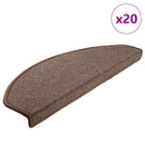 Vidaxl trapmatten 20 st 65x24x4 cm koffiebruin halfrond groot - afbeelding 1
