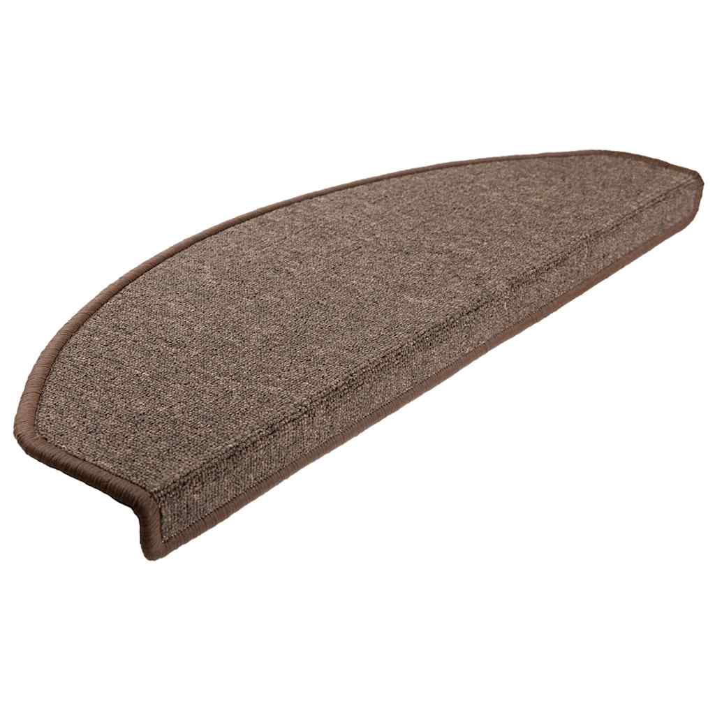Vidaxl trapmatten 20 st 65x24x4 cm koffiebruin halfrond groot