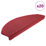 Vidaxl trapmatten 20 st 65x24x4 cm röd halfrond groot - afbeelding 1