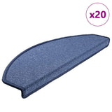 Vidaxl trapmatten 20 st 65x24x4 cm blauw halfrond groot - afbeelding 1