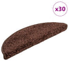 Vidaxl trapmatten 30 st 56x17x3 cm bruin halfrond