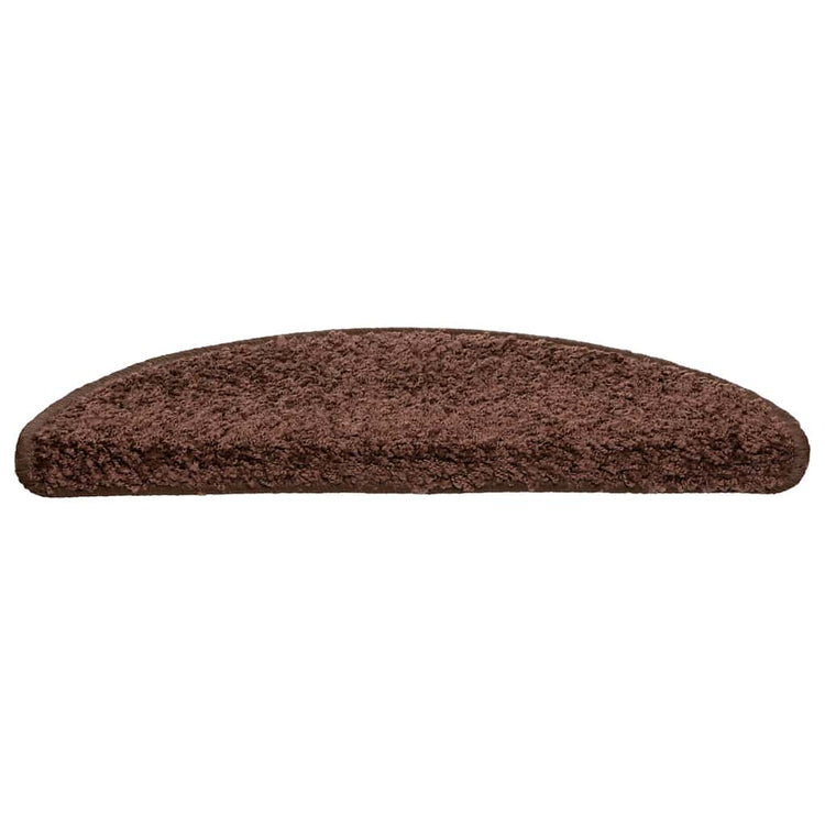 Vidaxl trapmatten 30 st 56x17x3 cm bruin halfrond