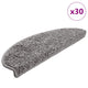 Vidaxl trapmatten 30 st 65x21x4 cm grijs halfrond groot