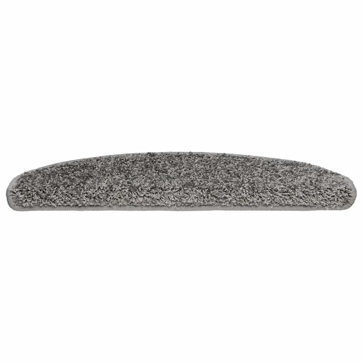 Vidaxl trapmatten 30 st 65x21x4 cm grijs halfrond groot
