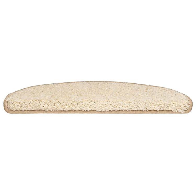 Vidaxl trapmatten 30 st 65x21x4 cm crème halfrond groot