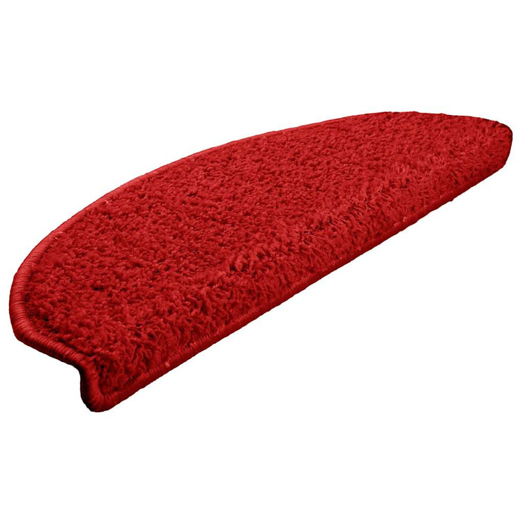 Vidaxl trapmatten 30 st 65x21x4 cm rood halfrond groot
