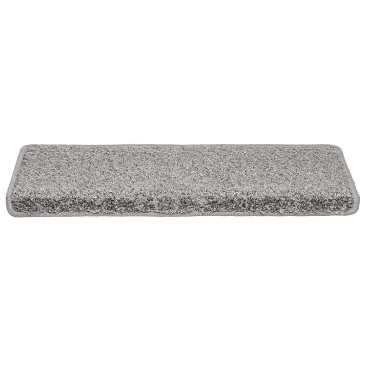 Vidaxl trapmatten 30 st 65x21x4 cm grijs rechthoekige rand