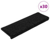 Vidaxl trapmatten 30 st 65x21x4 cm zwart rechthoekige rand