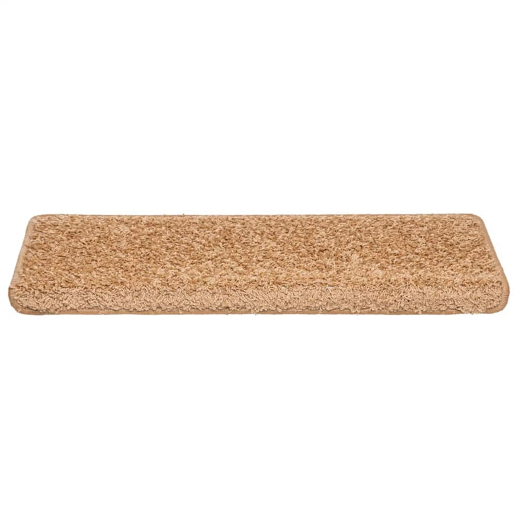 Vidaxl trapmatten 30 st 65x21x4 cm beige rechthoekige rand