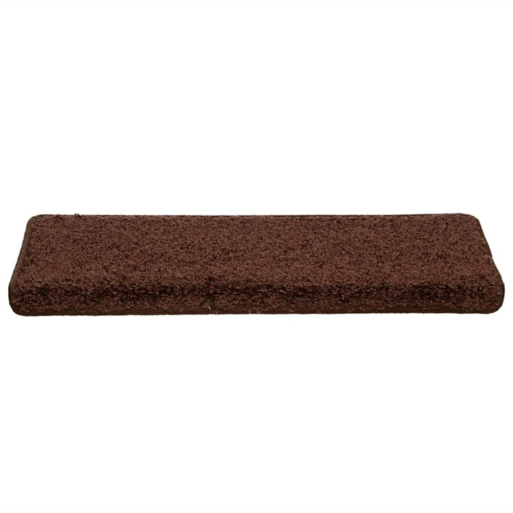 Vidaxl trapmatten 30 st 65x21x4 cm bruin rechthoekige rand