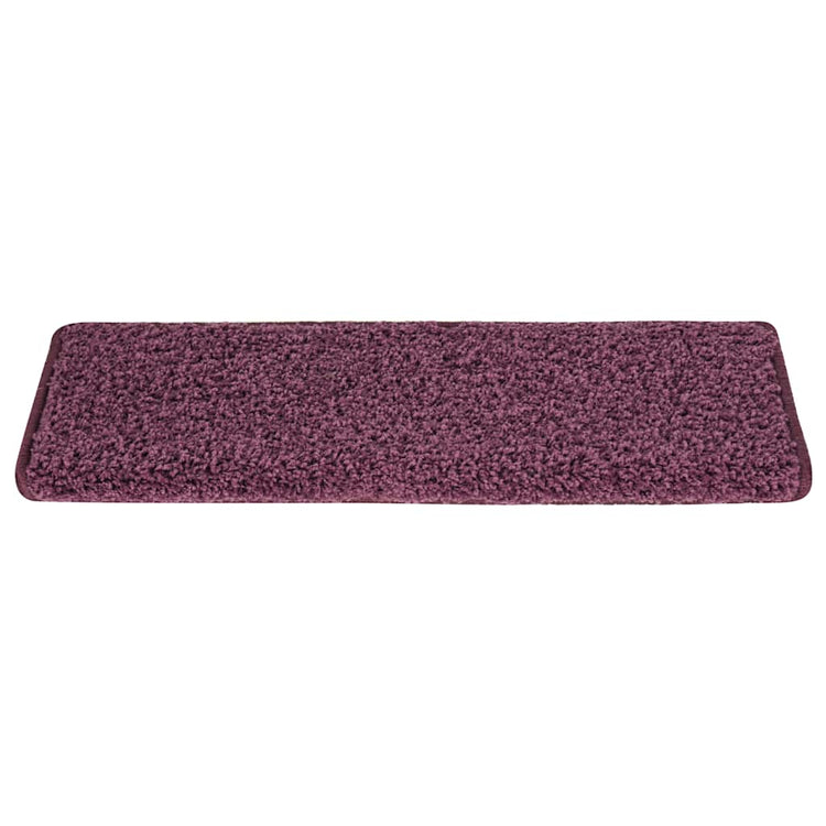Vidaxl trapmatten 30 st 65x21x4 cm donkerpaars rechthoekige rand