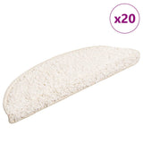 Vidaxl trapmatten 20 st 56x17x3 cm wit halfrond - afbeelding 1