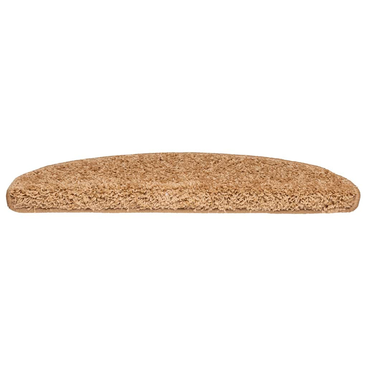 Vidaxl trapmatten 20 st 65x21x4 cm beige halfrond groot