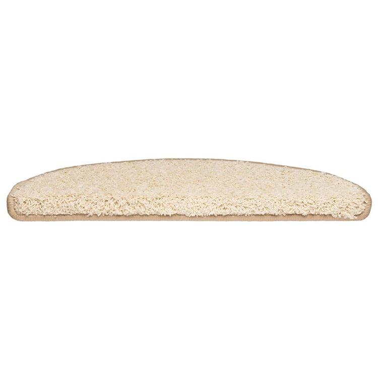 Vidaxl trapmatten 20 st 65x21x4 cm crème halfrond groot