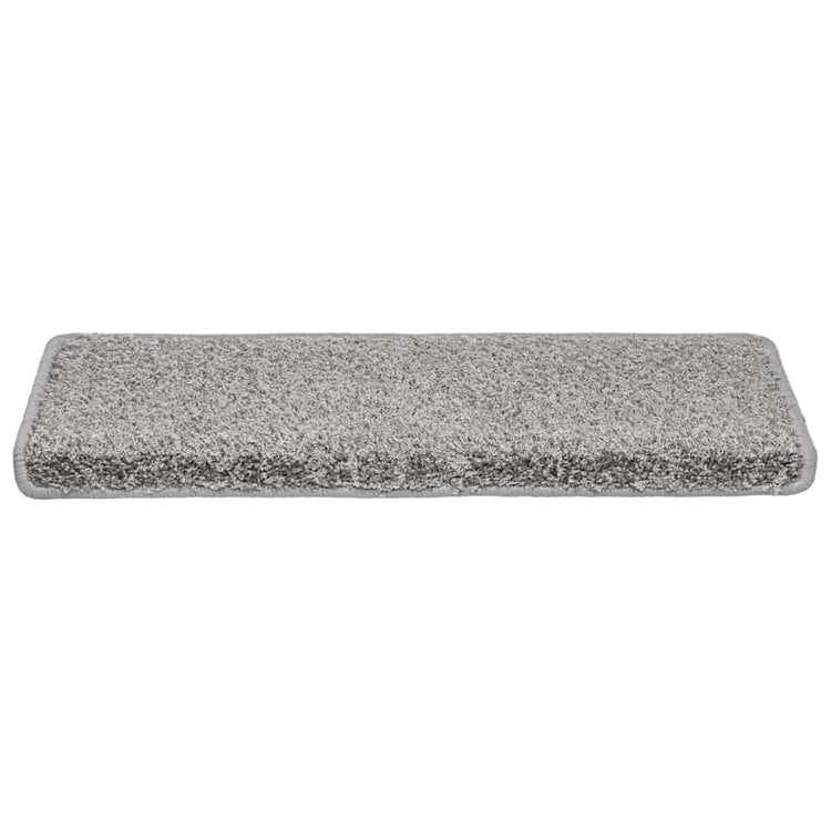 Vidaxl trapmatten 20 stuks 65x21x4 cm grijs rechthoekige rand