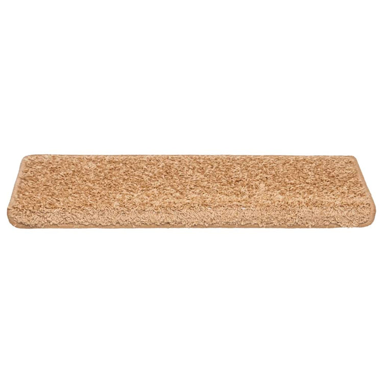 Vidaxl trapmatten 20 st 65x21x4 cm beige rechthoekige rand