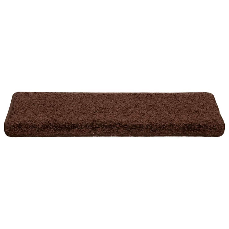 Vidaxl trapmatten 20 st 65x21x4 cm bruin rechthoekige rand