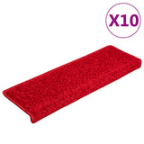 Vidaxl trapmatten 20 st 65x21x4 cm rood rechthoekige rand - afbeelding 1