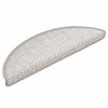 Vidaxl trapmatten zelfklevend sisal-look 30 st 56x17x3 cm platina