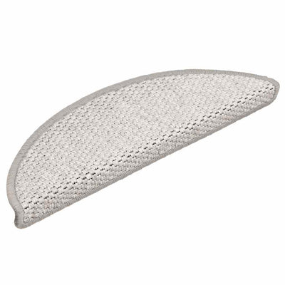 Vidaxl trapmatten zelfklevend sisal-look 30 st 56x17x3 cm platina