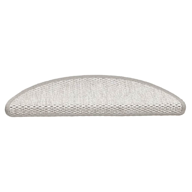 Vidaxl trapmatten zelfklevend sisal-look 30 st 56x17x3 cm platina